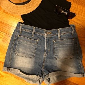 Levi’s - Blue High Waisted Shorts